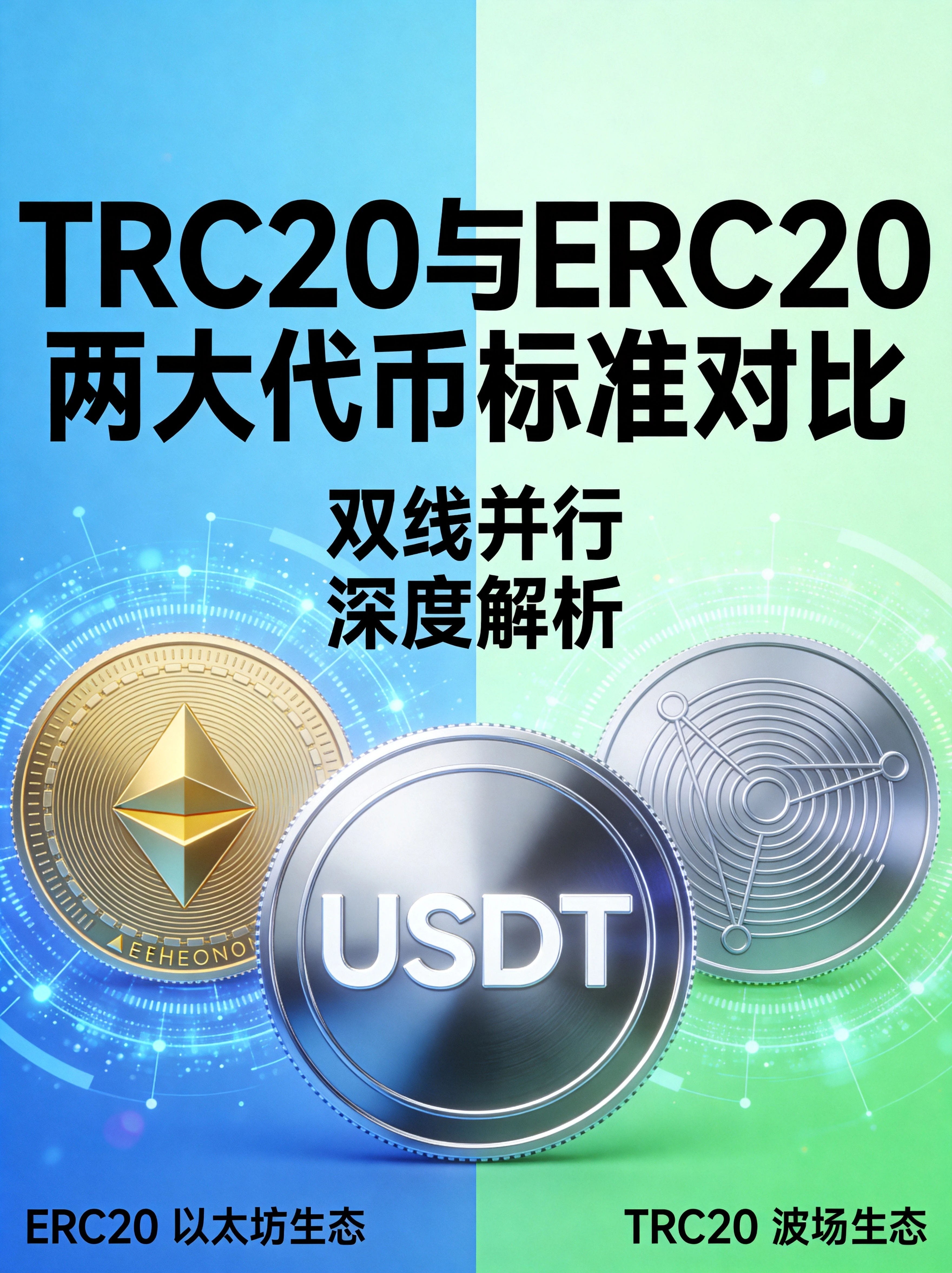 TRC20和ERC20区别：USDT为何要在两条链上"安家"？